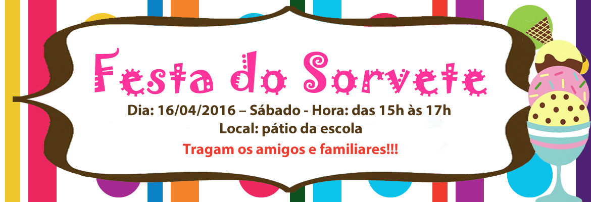 Banner Festa do Sorvete 2016